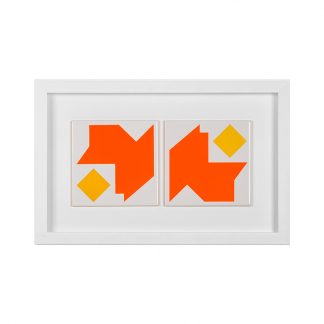 Moldura com 2 azulejos do Estudo para o HFA