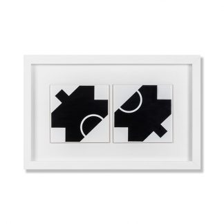 Moldura com 2 azulejos do Parque da Cidade