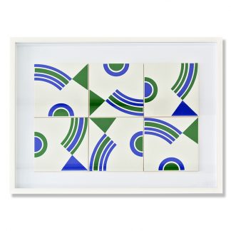 Moldura com 6 azulejos do Instituto de Artes da UnB