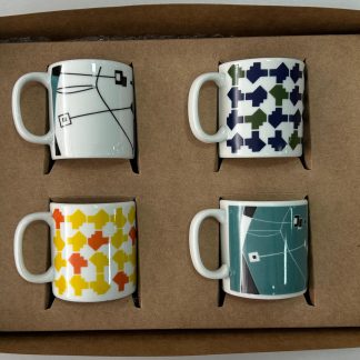 Embalagem c/berço para 4 canecas 110ml