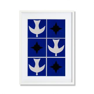 Moldura vertical com 6 azulejos da Igrejinha