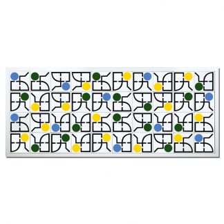 Moldura painel 3cm com 40 azulejos da Embaixada do Brasil em Buenos Aires