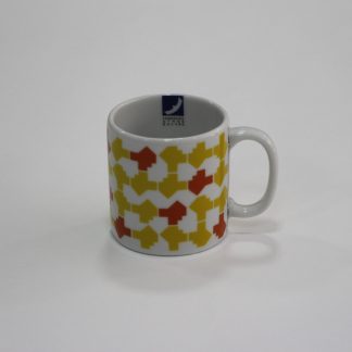 Caneca 110ml - Aeroporto - padrão amarelo e laranja